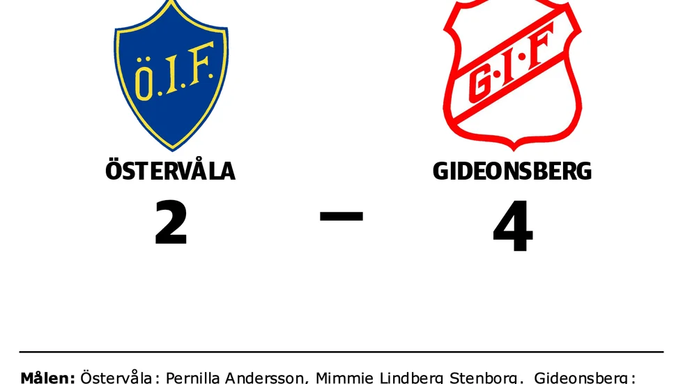 Östervåla IF förlorade mot Gideonsbergs IF