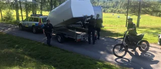 MC-förare gripen efter polishelikopterinsats