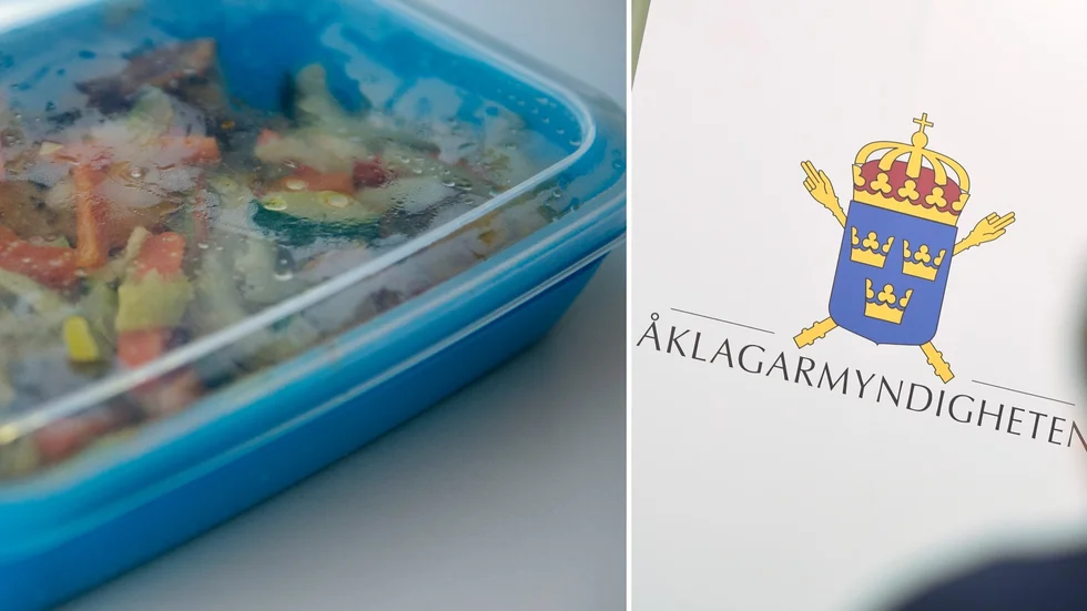 Kvinnan använde en matlåda och en sax för att hota människor, enligt åtalet. 