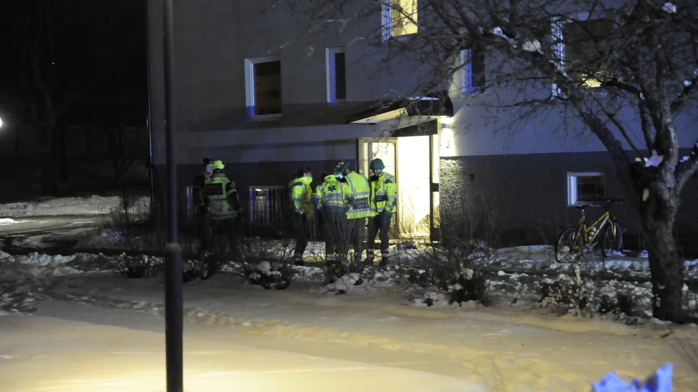 Räddningstjänsten larmades om brand i Skarphagen.