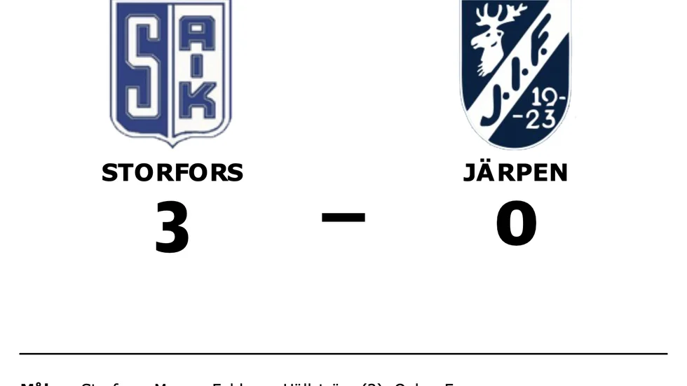 Storfors vann mot Järpen