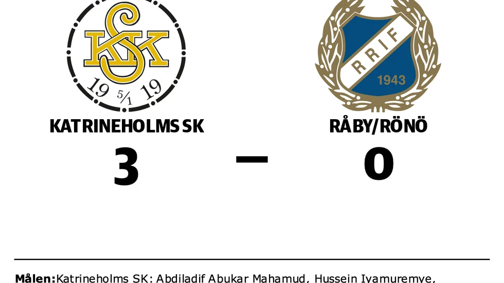 Katrineholms SK FK vann mot Råby-Rönö IF