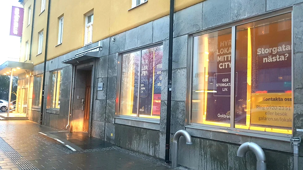 Galären letar hyresgäst till sin lokal på Storgatan där det tidigare legat ett apotek. Galärens vd Gunnar Tåhlin ser gärna att ett kafé flyttar in.