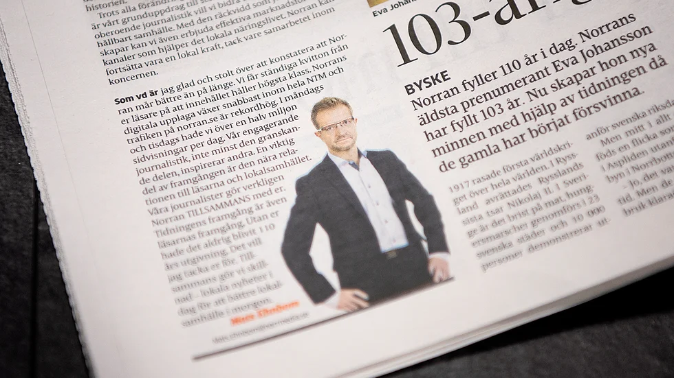 Mats Ehnbom, vd Norrmedia.