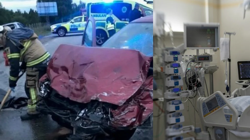 Fem personer har förts till sjukhus efter att två personbilar krockat på Norra ringen i Piteå under torsdagsnatten. Intensivvårdsavdelning (Arkivbild).