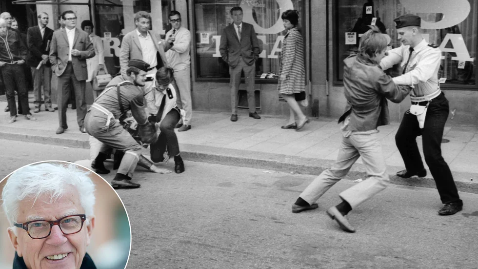 Sören Lindell tog den numera klassiska bilden på tumultet utanför Eskilstuna-Kurirens redaktion den 1 september 1969 – "en riktig snackis på den tiden", säger han.