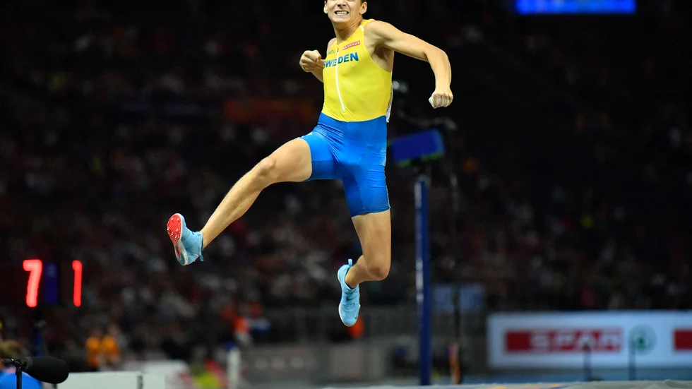 Armand Duplantis återvänder till Berlin där han vann EM-guld för två år sedan. Arkivbild.