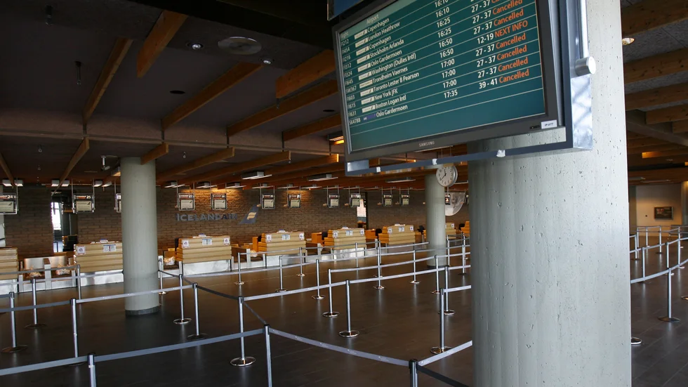 Islänningar som vaccinerat sig får certifikat att visa upp i andra länders gränskontroller. Än så länge finns det dock inga länder som godtar dem. Arkivbild från flygplatsen Keflavik.