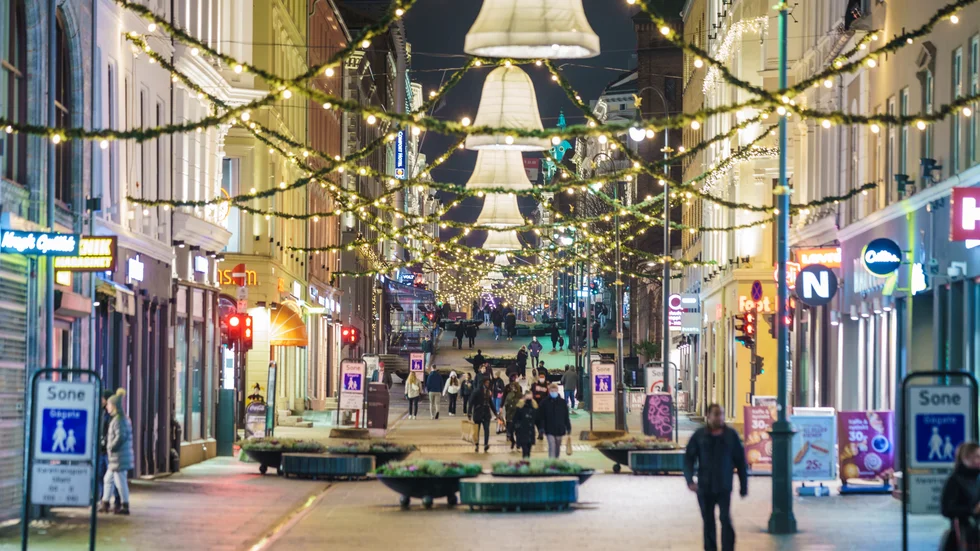 Den norska huvudstaden Oslo präglas återigen av nedstängningar i covid-19-pandemin. Arkivbild