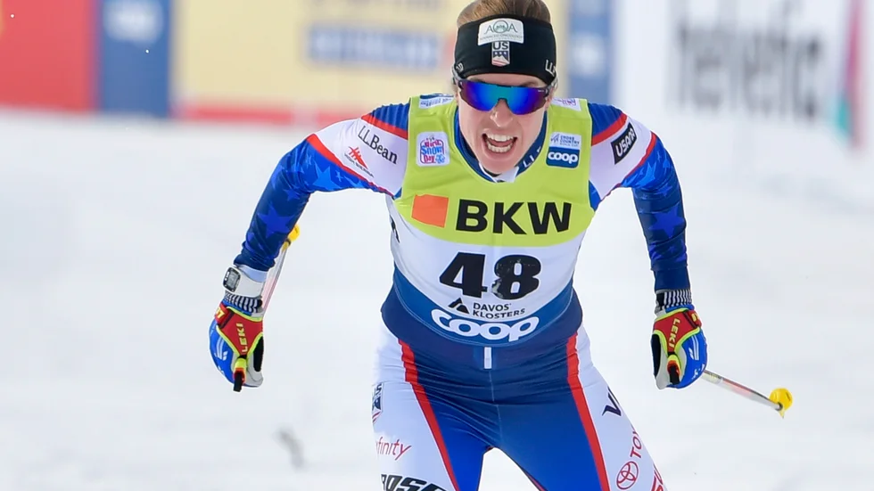 Rosie Brennan tog en skrällseger i Davos. Arkivbild.