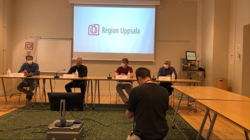 Pressträff med Region Uppsala.