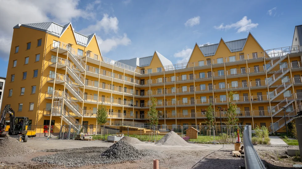 Det sprillans nybyggda Kronhuset i östra Salabacke är bara ett av många gula hus i Uppsala. "Gula hus är typiska för Uppsala", konstaterar stadsarkitekten Claes Larsson.  