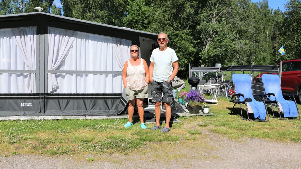 Gudrun och Stig Fjellborg besöker campingen varje sommar.