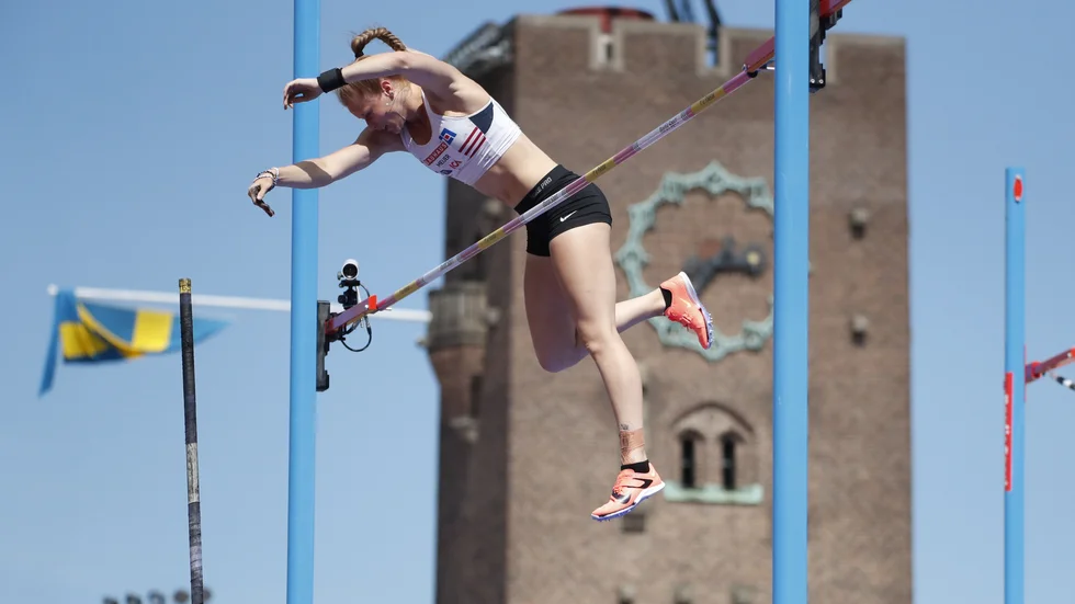 Michaela Meijer under galan på Stockholms stadion.