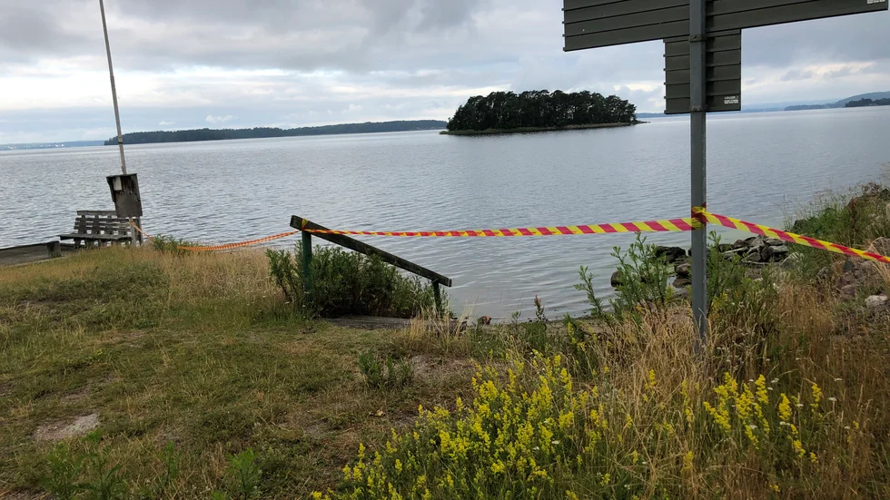 Bad avrådes i Krokek efter avloppsläckan i området.