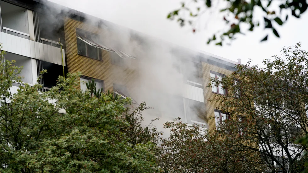 60 lägenheter totalförstördes av explosionen och branden i Annedal i Göteborg i september. En kvinna omkom. Arkivbild.