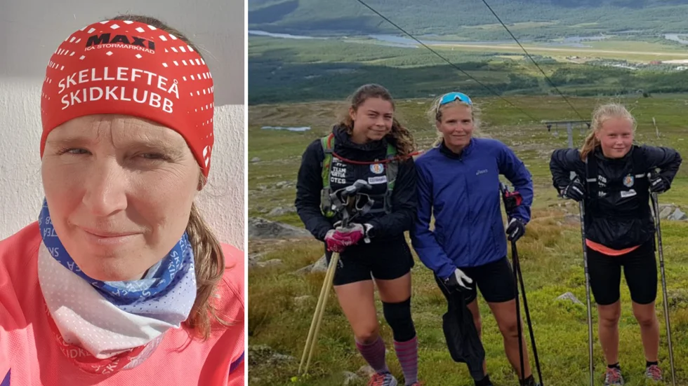 Sara Enqvist, här tillsammans med Saga Nilsson och Ellen Burman, har tilldelats Västerbottens skidförbuns ledarstipendium 2021.