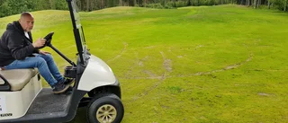 Demolerad golfbil och uppriven bana: "Det här är olustigt"