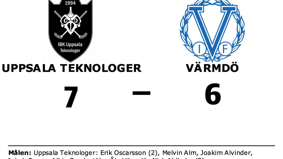 IBK Uppsala Teknologer vann mot Värmdö IF