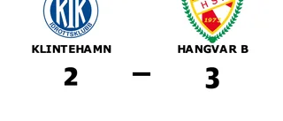Underläge i halvtid - då vände Hangvar B och vann