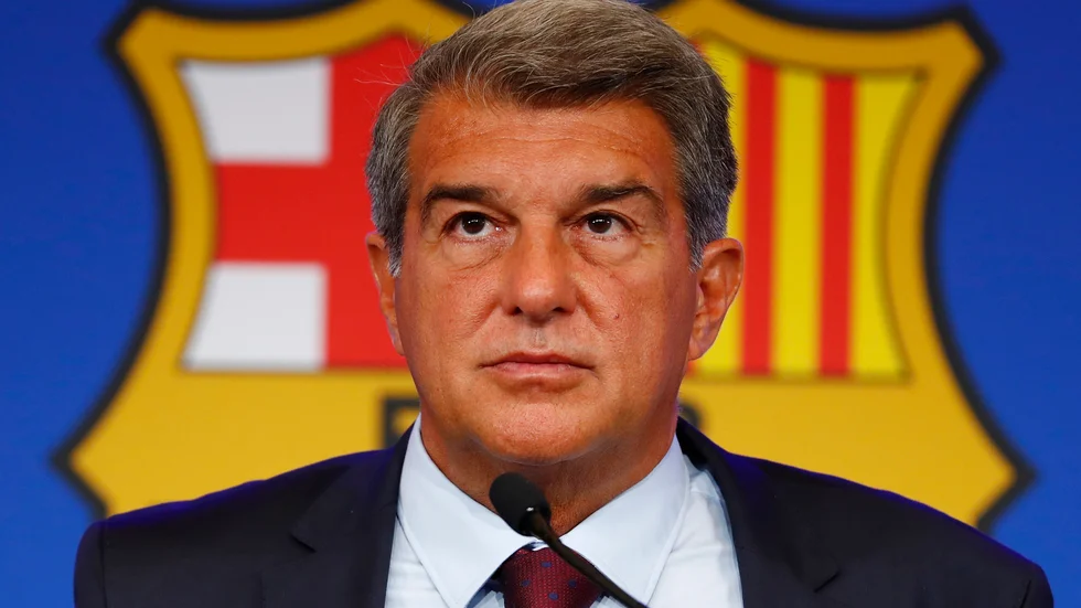 FC Barcelona, med ordförande Joan Laporta i spetsen, har sålt 25 procent av sina tv-rättigheter de kommande 25 åren. Arkivbild.