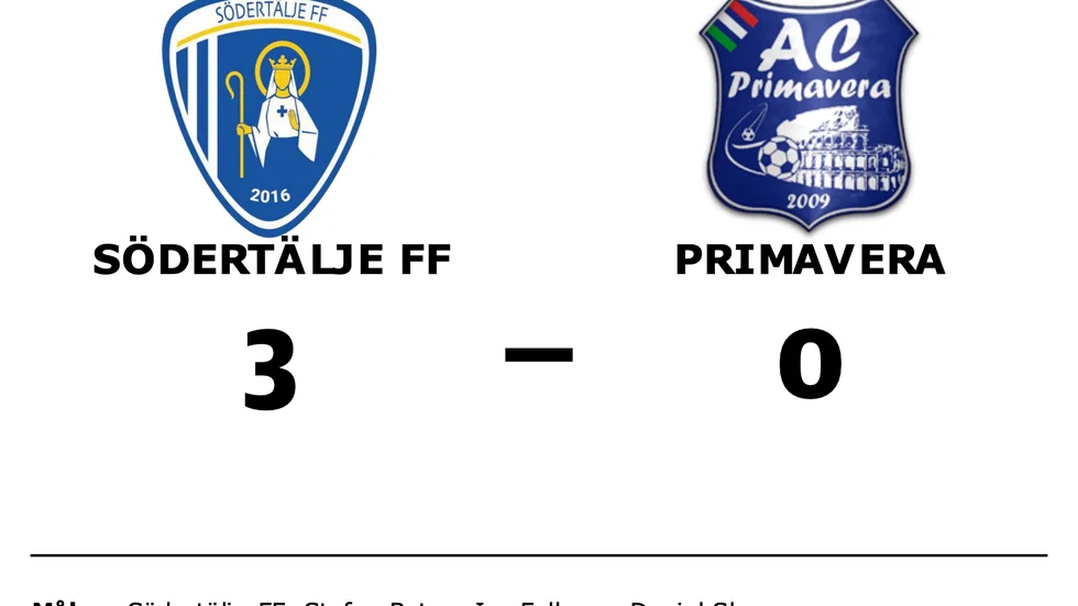 Södertälje FF vann mot Primavera