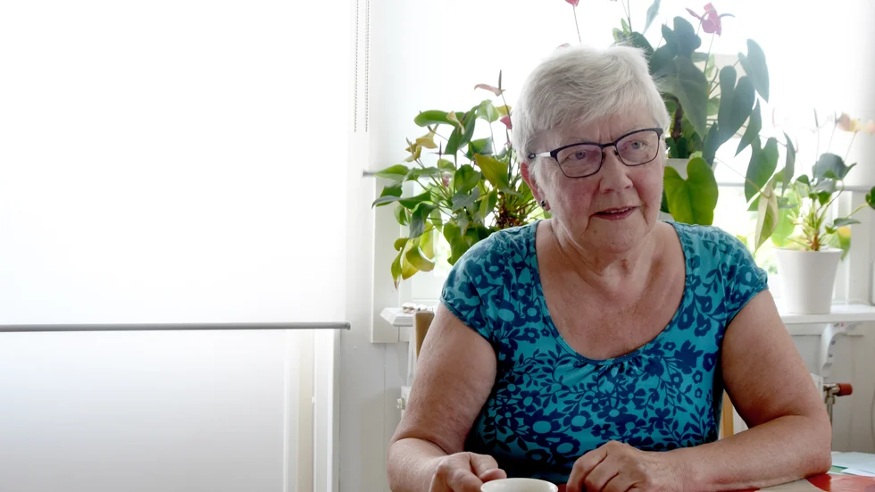 Anja Matti, maka till Ingvar som avled efter fall på Bergvikens korttidsboende.