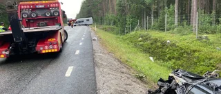 Trafikolycka på E4 vid Ljusvattnet söder om Bureå på torsdagen – trafiken stoppades i flera timmar