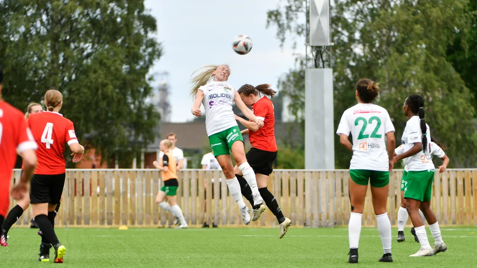 Michaela Kovacs hoppade högst i många situationer mot Borgeby.