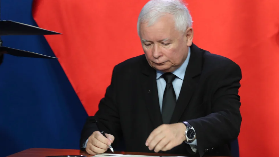 Jaroslaw Kaczynski, ledare för det nationalkonservativa polska regeringspartiet Lag och rättvisa (PIS). Arkivbild.