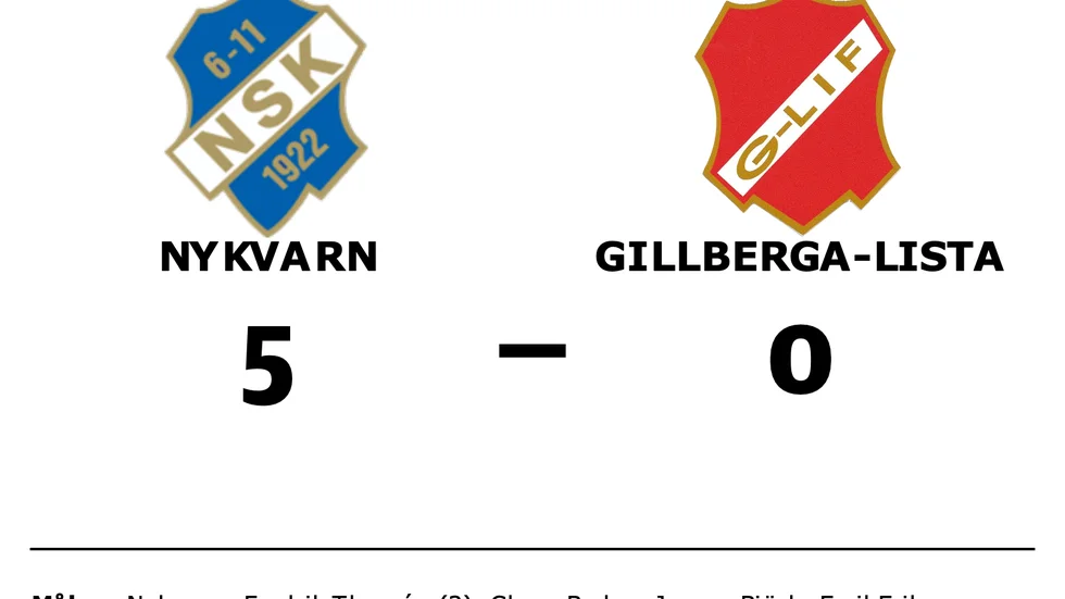 Nykvarn vann mot Gillberga-Lista