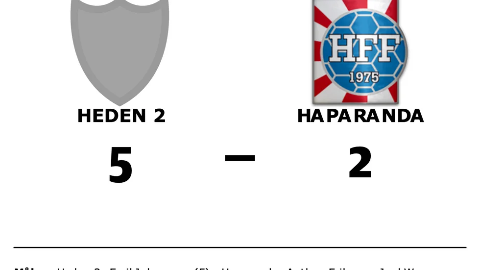 Heden 2 vann mot Haparanda