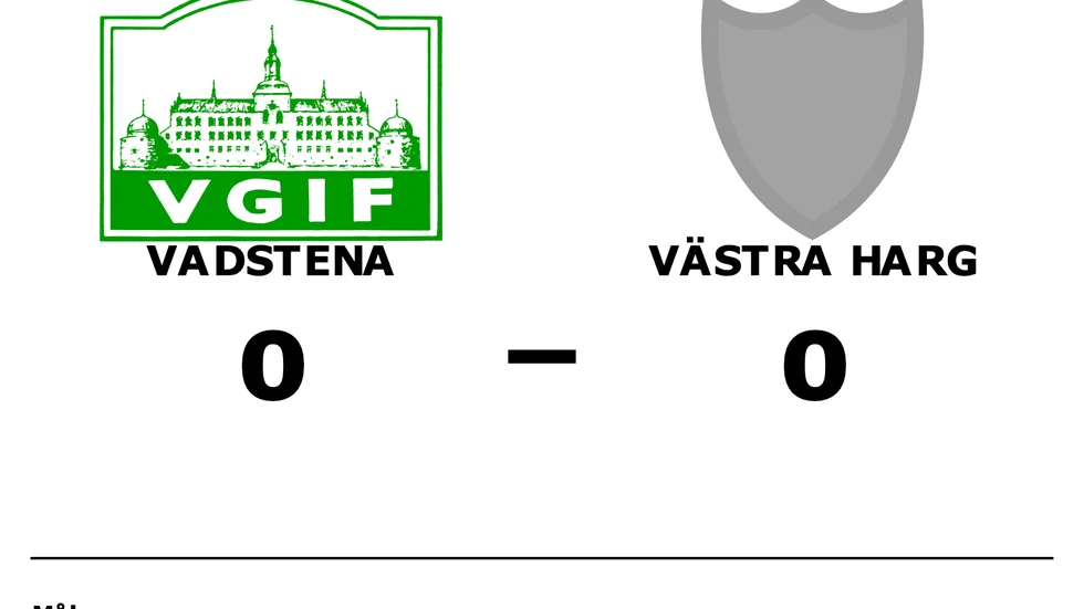 Vadstena spelade lika mot Västra Harg