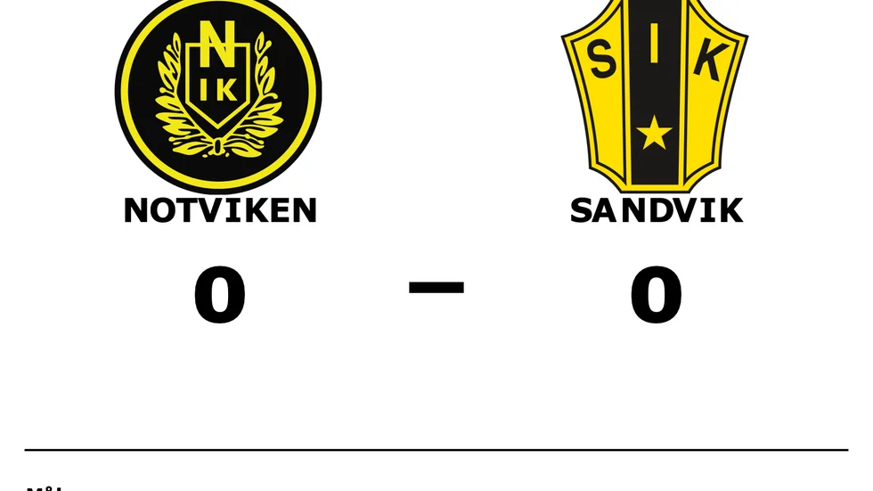 Notviken spelade lika mot Sandvik