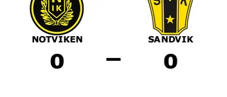 Mållöst när Notviken tog emot Sandvik
