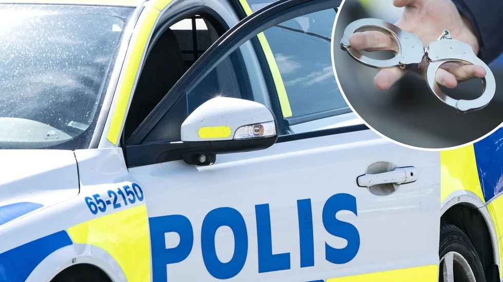 Mannen som sov i bilen misstänks för tillgrepp av fortskaffningsmedel.