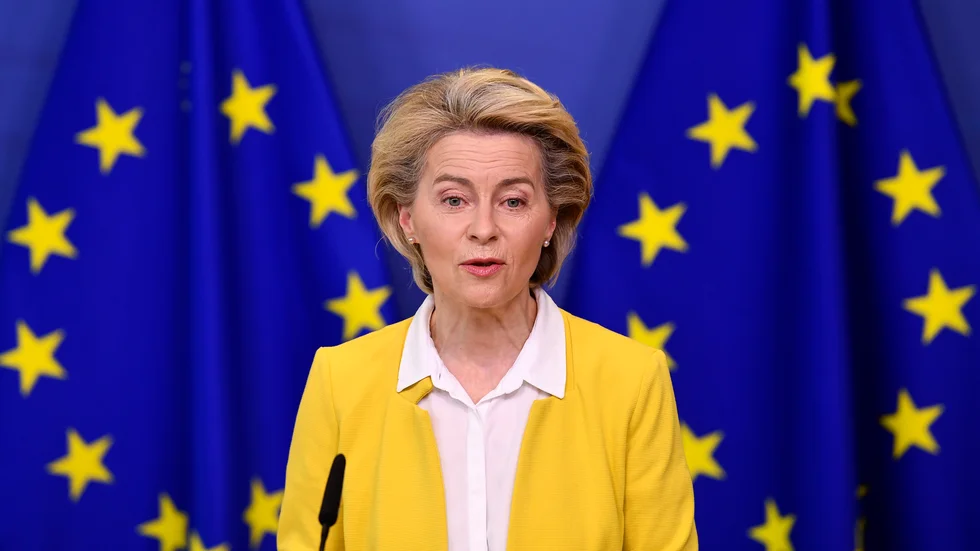 EU-kommissionens ordförande Ursula von der Leyen vill se besökare från USA. Arkivbild.