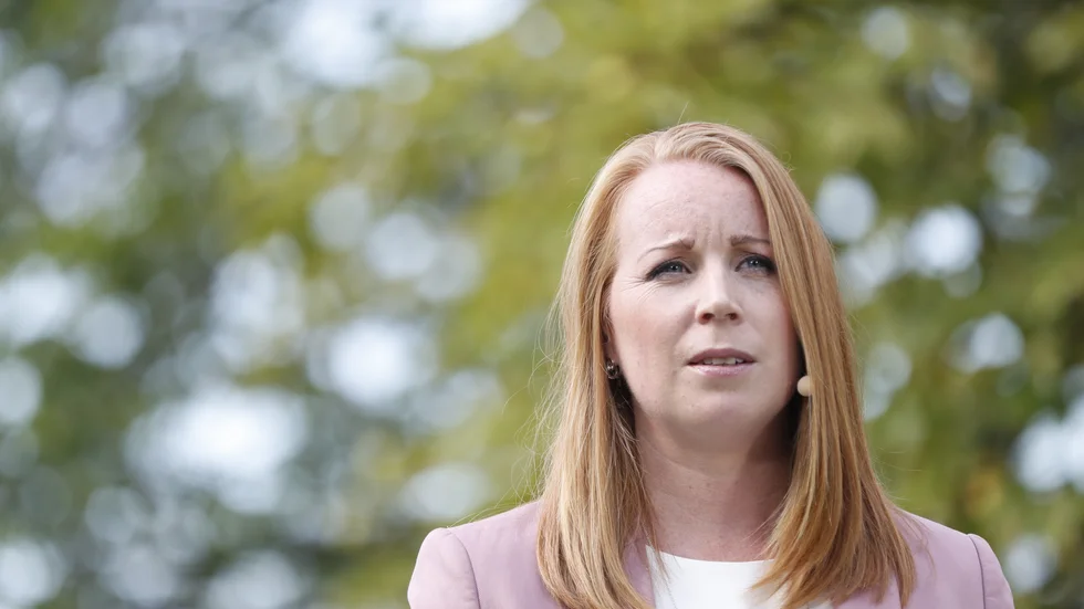 Centerledaren Annie Lööf beklagade Centerstämmans beslut 2019 att vilja förbjuda omskärelse av pojkar. Nu tycks stämman vara på väg att upphäva beslutet. Arkivbild.