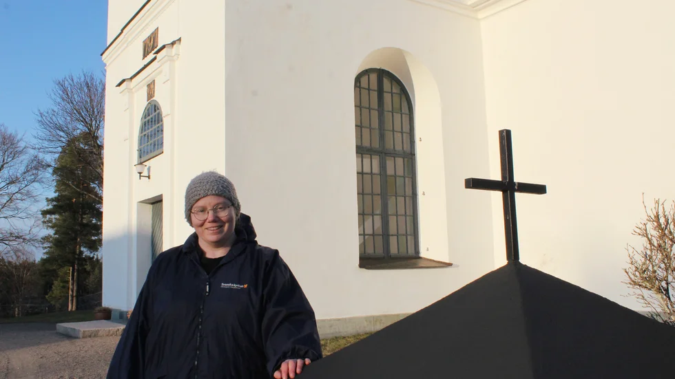 Märtha Blomberg är den som håller i pilgrimsvandringen i Västrum.