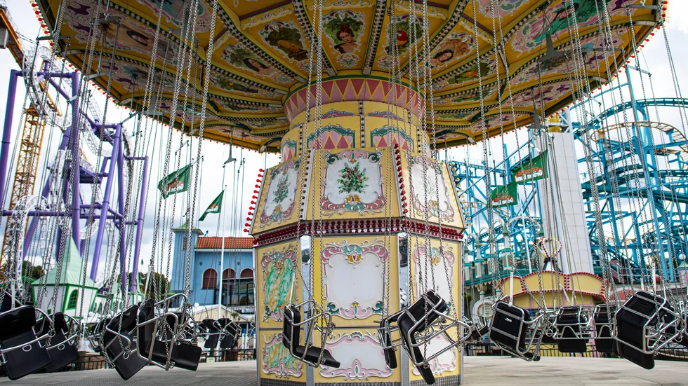Nöjesfältet Gröna Lund planerar för att öppna den 1 maj. Arkivbild.