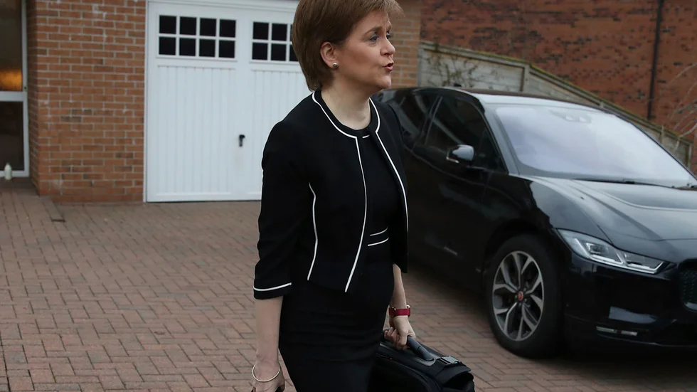 Skottlands ledare Nicola Sturgeon anklagades för att ha vilselett utredningen mot sin företrädare Alex Salmond. Arkivbild.