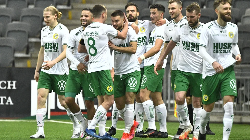 Hammarby under cupmatchen mot AIK för en dryg vecka sedan.