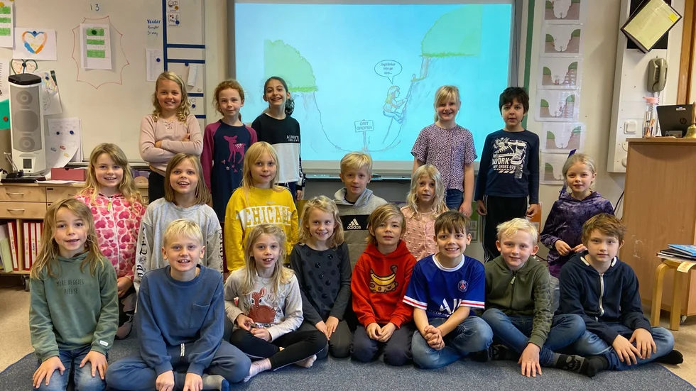 Skolresultat såväl som fotbollsframgångar kan förbättras genom grit, berättar eleverna i klass 2A på Finningeskolan.