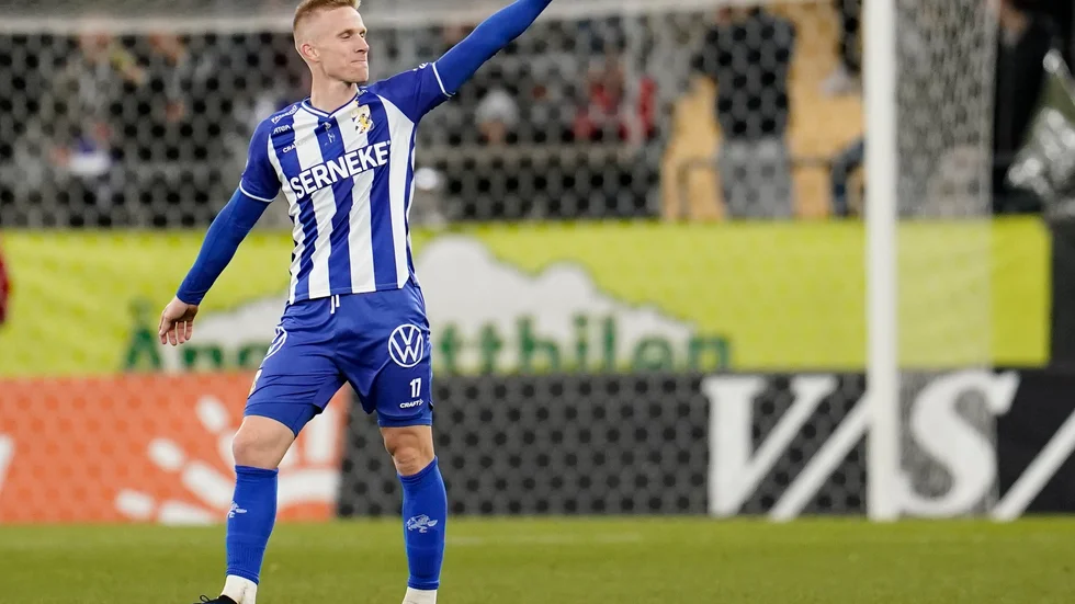 Oscar Wendt blev stor hjälte i 2–0-segern.