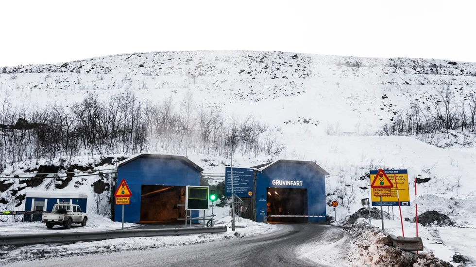 Exportföretagen ser ganska ljust på framtiden. Här infart till gruvan i Kiirunavaara-fjället. Arkivbild.