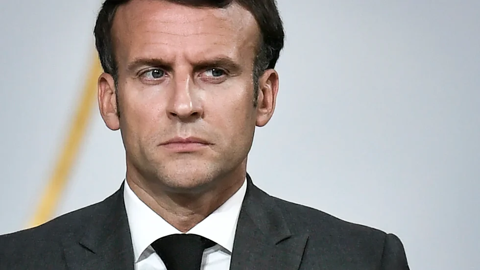 Frankrikes president Emmanuel Macrons telefon kan ha varit avlyssnad av det israeliska övervakningsprogrammet Pegasus. Arkivbild.