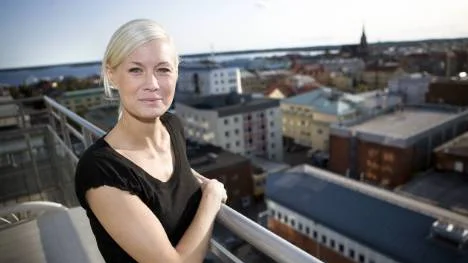 Ulrika Wänseth blir ny verkställande direktör för Luleå & Co. Och från sin balkong har hon utsikt över Luleå centrum.                                                                                                                       Foto: Kurt Engström