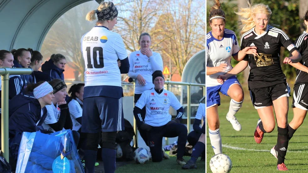 Alvina Edmundsson (höger) under sin första sejour i P18. Nu är hon tillbaka i  efter många år med spel i lägre divisioner. 