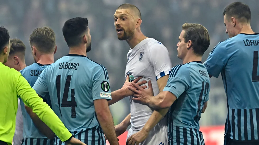 Lech Poznans Bartosz Salamon har lämnat ett positivt dopningsprov i samband med Coneference League-matchen mot Djurgården. Arkivbild.