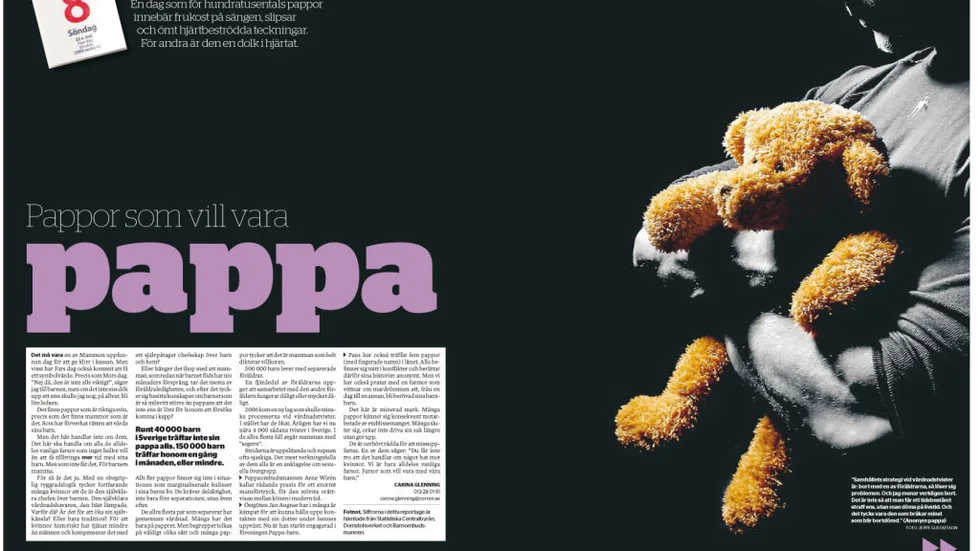 Barn förlorar sina pappor när samhället väljer vuxenperspektiv framför barnperspektiv och ställer sig på mammornas sida, berättade Corren/Paus den 7 november.